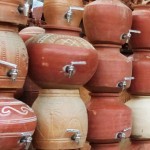 old indian matka, earthen pots