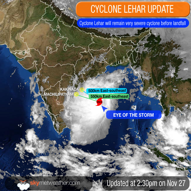 Cyclone Lehar to make landfall tomorrow, Andhra Pradesh on high alert