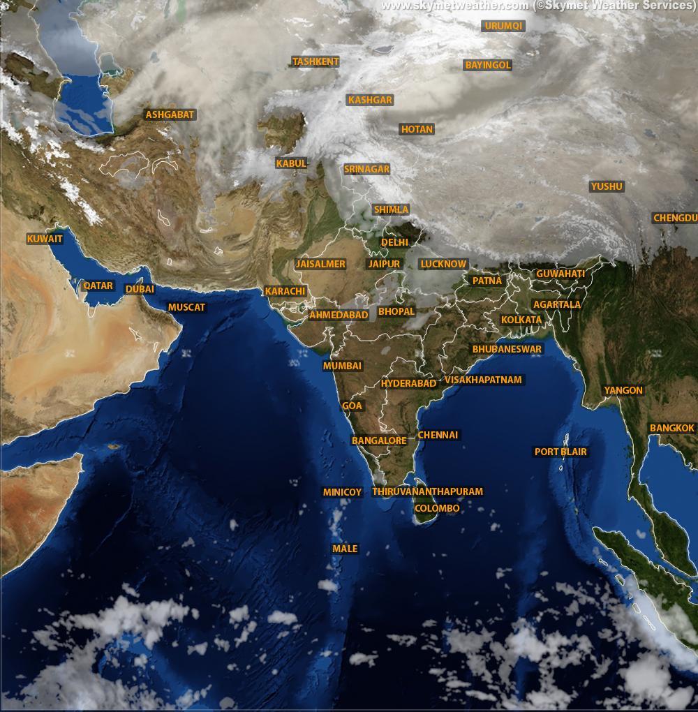 Skymet Satellite Weather Map India - Map of world