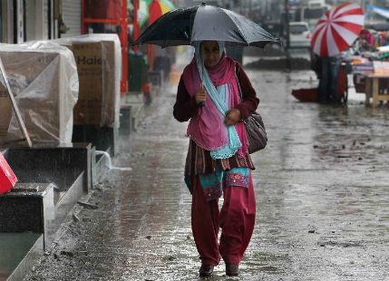 Widespread rain in Jammu and Kashmir