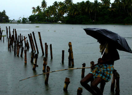 Monsoon rains in Kerala
