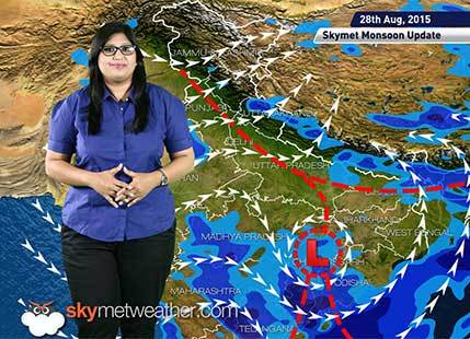 28 August, 2015 Monsoon Update: Skymet Weather