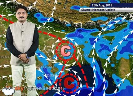 25 August, 2015 Monsoon Updates - Skymet Weather - HINDI