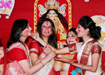 Rituals during Durga Puja