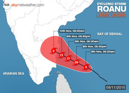 Depression in Bay likely to intensify into cyclonic storm Roanu