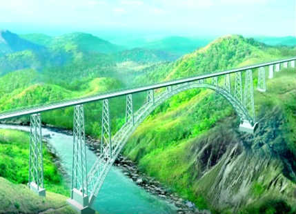 world's highest rail bridge