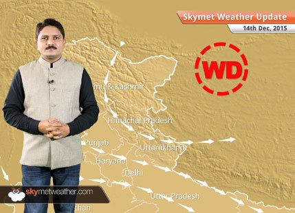 Weather Forecast for December 14: Snowfall at hills of North brings chilly conditions towards plains