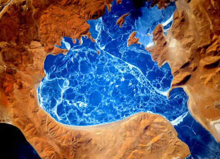 NASA image of frozen lake