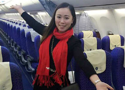 Despite heavy snow, Chinese woman only passenger on flight