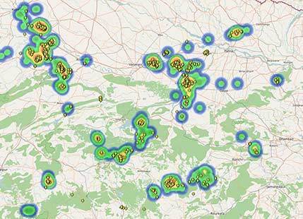 lightning data in Bihar