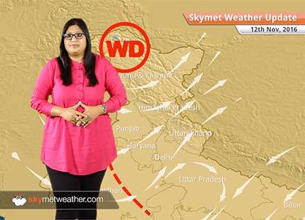 Weather Forecast for Nov 12: Rain and snow in Kashmir, Punjab, Pollution to rise in Delhi
