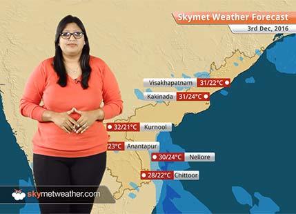 Weather Forecast for Andhra Pradesh for Dec 3: Isolated rains in coastal Andhra Pradesh