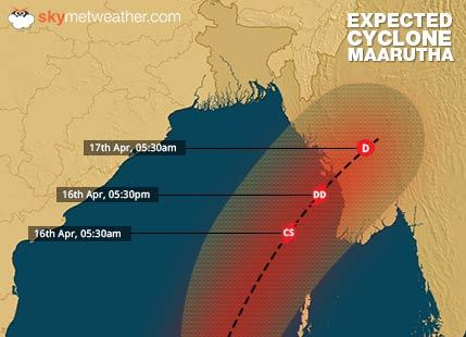 Cyclone Maarutha forms in Bay of Bengal, to intensify further
