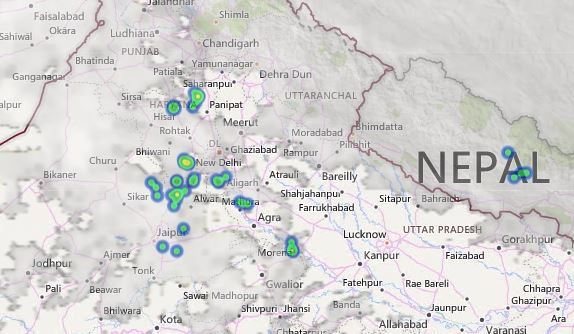 Lightning in Delhi and NCR