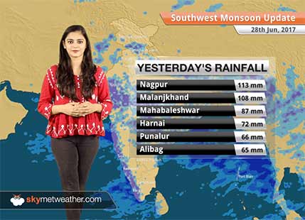 Monsoon Forecast for Jun 29, 2017: Heavy rains in Mumbai, Goa, Kerala; Monsoon to hit Delhi