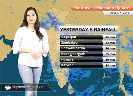 22 Jun, 2017 Monsoon Forecast: Monsoon advances in Jharkhand, Bihar; may enter east UP soon