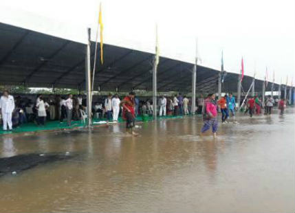 Rajkot showers waterlog PM Modi’s event venue, 111 mm rain in Porbandar