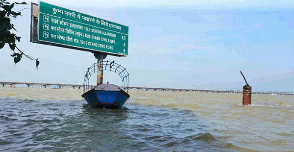 Allahabad flood in Ganga 