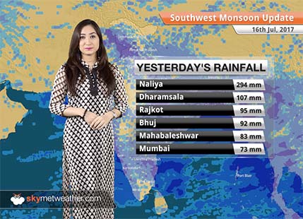 Monsoon Forecast for Jul 17, 2017: Monsoon rains in Mumbai, Chennai, Rajasthan, Gujarat