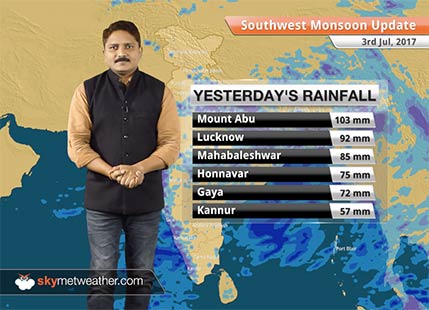 Monsoon Forecast for Jul 4, 2017: Monsoon rains in UP, MP, Rajasthan, Jharkhand
