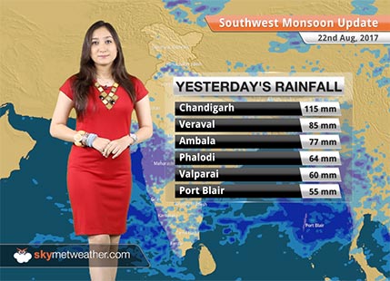Monsoon Forecast for Aug 23, 2017: Rain in Gujarat, Rajasthan, Sikkim, West Bengal