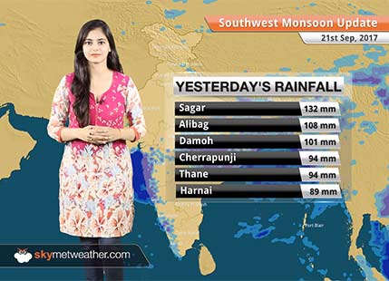 Monsoon Forecast for Sep 22, 2017: Rain in Delhi, Lucknow, Agra, Indore