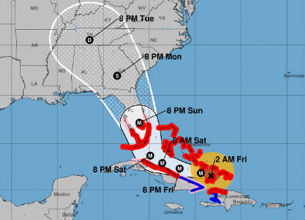 Catastrophic Hurricane Irma fiddling with Bahamas; en route to Miami, Florida