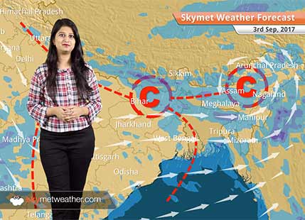 Weather Forecast for Sep 3: Rain in Bengaluru, Chennai, Kolkata, Northeast India