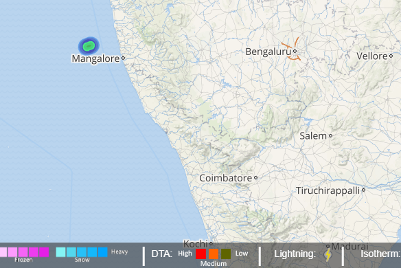 lightning in kerala and karnataka