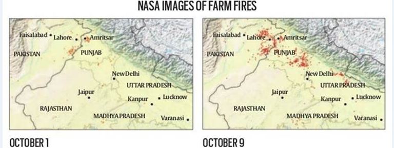 Crop burning in Punjab and Haryana_NASA