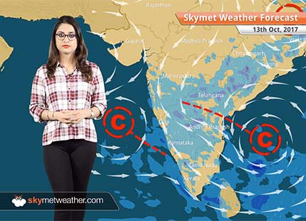 Weather Forecast for Oct 13: Rain in Bengaluru, Hyderabad, Chennai; Dry weather in Delhi, Lucknow, Jaipur