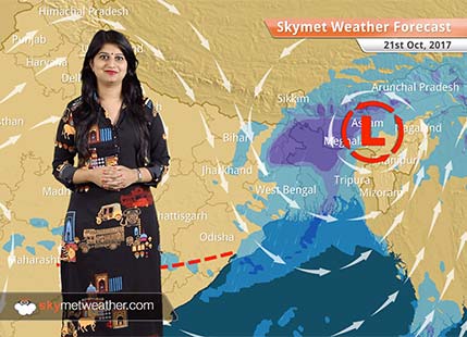 Weather Forecast for Oct 21: Rain in Kolkata, Chennai; dry weather in Delhi, Mumbai