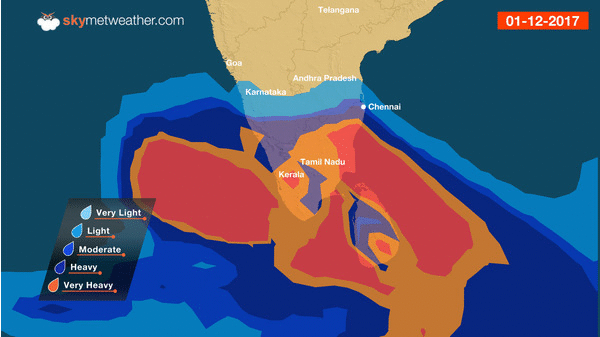 10-day rainfall forecast for South India