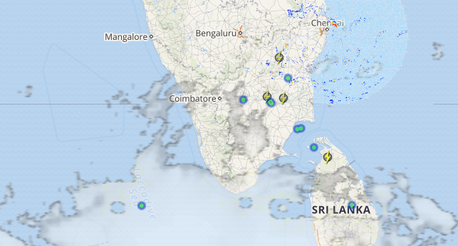 Live Lightning over parts of India