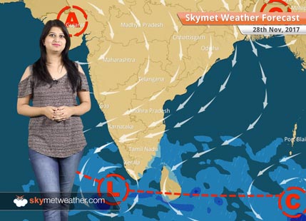 Weather Forecast for Nov 28: Rain in Chennai, Tamil Nadu, Kerala; Delhi Pollution to increase