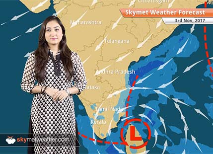Weather Forecast for Nov 3: Good rains to continue in Chennai; Scattered showers likely in Andhra Pradesh, Kerala