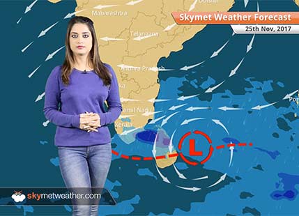Weather Forecast for Nov 25: Low pressure in Bay to give rain in Chennai, TN, Kerala, Cold wave in Haryana, Rajasthan
