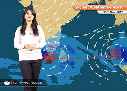 Weather Forecast for Nov 30: Cyclone alert issued, heavy rains in Tamil Nadu, Kerala