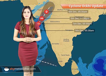 Cyclone Ockhi update: Rain in Mumbai, Maharashtra: System to move towards Gujarat