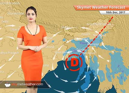 Weather Forecast for Dec 10: System in Bay weakens into depression, rain in WB, Northeast