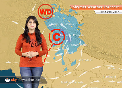 Weather Forecast for Dec 11: Rain in Delhi, Haryana, Punjab; snow in Kashmir, Himachal