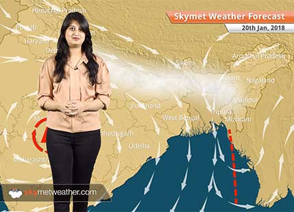 Weather Forecast for Jan 20: Rain in Andaman and Nicobar Islands, dry weather over Tamil Nadu