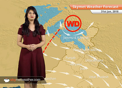 Weather Forecast for Jan 31: Rain and snow in Kashmir, Himachal, Uttarakhand, dry weather in Chennai, Bengaluru