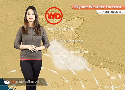 Weather Forecast for Jan 15: Rain in Kashmir, Andaman, Chilly nights in UP, Bihar