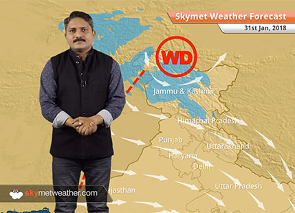 Weather Forecast for Jan 31: Rain, snow in Kashmir, Himachal, Rise in mercury in NW, east and central India