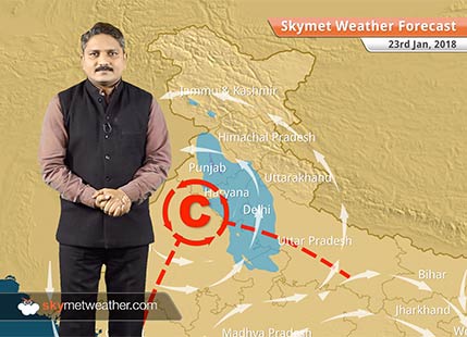 Weather Forecast for Jan 23: Rain and snow in Kashmir, HP, Rain in Uttarakhand, Delhi, UP, Haryana