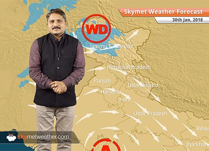 Weather Forecast for Jan 30: Snow in Kashmir, Himachal, Dense fog in Punjab, UP, Haryana, Delhi