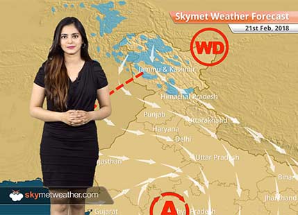 Weather Forecast for Feb 21: Rain in Haryana and Rajasthan, Snow in Kashmir, Himachal