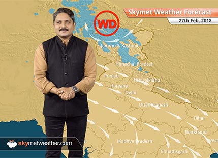 Weather Forecast for Feb 27: Warm weather in Delhi, Lucknow, Patna, Jaipur; rain and snow in Kashmir