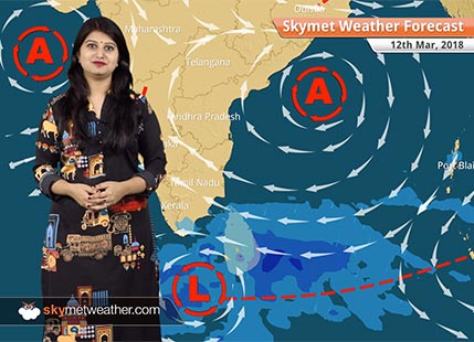 Weather Forecast for Mar 12: Rain in South Tamil Nadu, Kerala, West Bengal; snow in North Kashmir